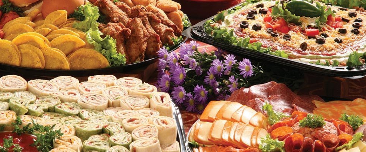 Assortment of party trays.